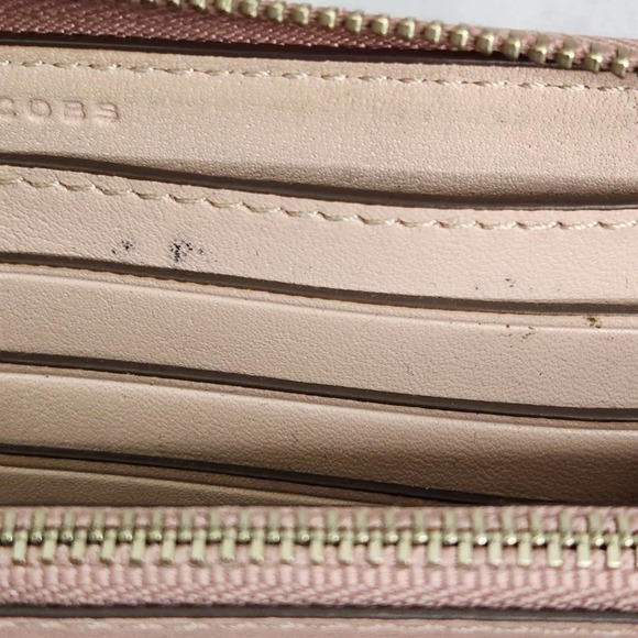 Marc Jacobs Wallet Light Pink Zip Around Accordion Style Leather - Picture 11 of 12